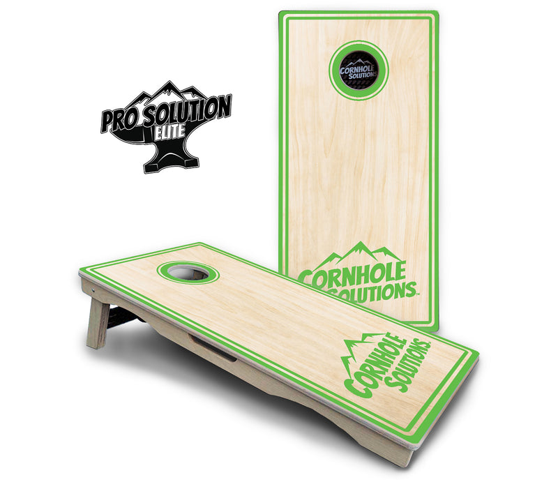 Pro Solution Elite - Pinstripe CS Logo Design Options - Professional Tournament Cornhole Boards 3/4" Baltic Birch - Zero Bounce Zero Movement Vertical Interlocking Braces for Extra Weight & Stability +Double Thick Legs +Airmail Blocker