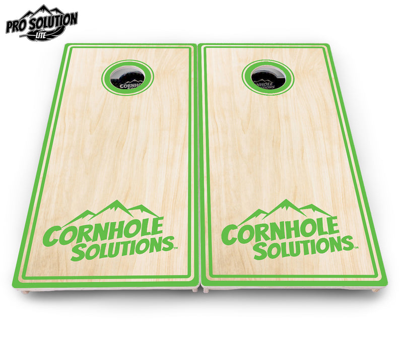 Pro Solution Lite - Pinstripe CS Logo Design Options - Professional Tournament Cornhole Boards 3/4" Baltic Birch - Zero Bounce Zero Movement Vertical Interlocking Braces for Extra Weight & Stability +Double Thick Legs +Airmail Blocker