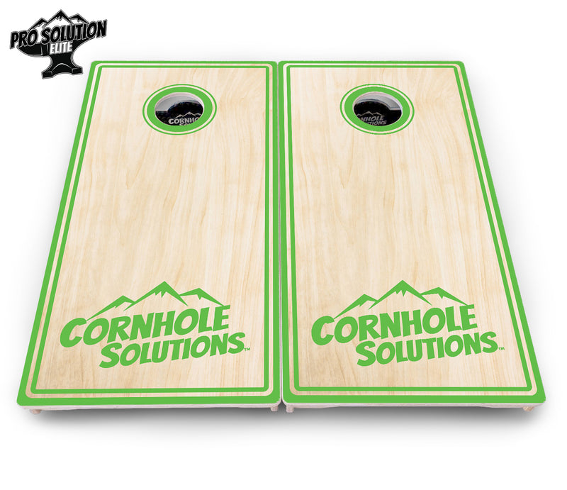 Pro Solution Elite - Pinstripe CS Logo Design Options - Professional Tournament Cornhole Boards 3/4" Baltic Birch - Zero Bounce Zero Movement Vertical Interlocking Braces for Extra Weight & Stability +Double Thick Legs +Airmail Blocker