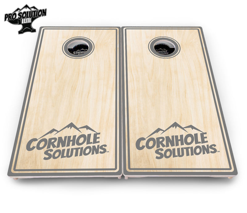 Pro Solution Elite - Pinstripe CS Logo Design Options - Professional Tournament Cornhole Boards 3/4" Baltic Birch - Zero Bounce Zero Movement Vertical Interlocking Braces for Extra Weight & Stability +Double Thick Legs +Airmail Blocker