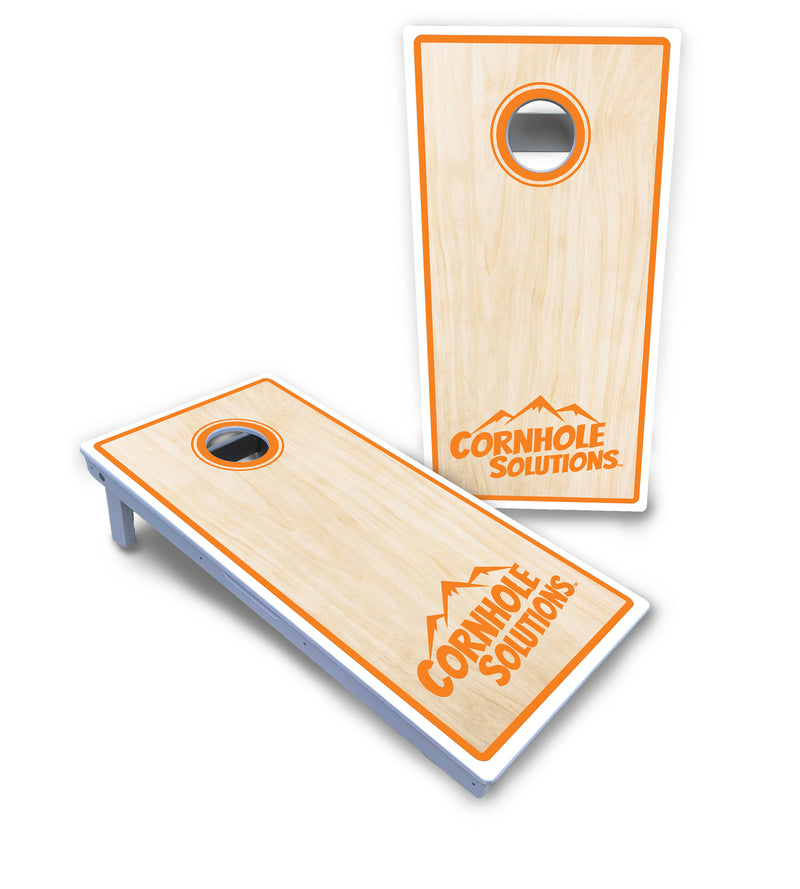 Waterproof - Pinstripe CS Logo Design Options - All Weather Boards "Outdoor Solution" 18mm(3/4")Direct UV Printed - Regulation 2' by 4' Cornhole Boards (Set of 2 Boards) Double Thick Legs, with Leg Brace & Dual Support Braces! (Copy)