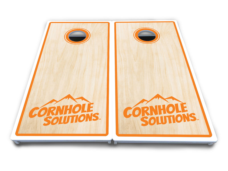 Waterproof - Pinstripe CS Logo Design Options - All Weather Boards "Outdoor Solution" 18mm(3/4")Direct UV Printed - Regulation 2' by 4' Cornhole Boards (Set of 2 Boards) Double Thick Legs, with Leg Brace & Dual Support Braces! (Copy)