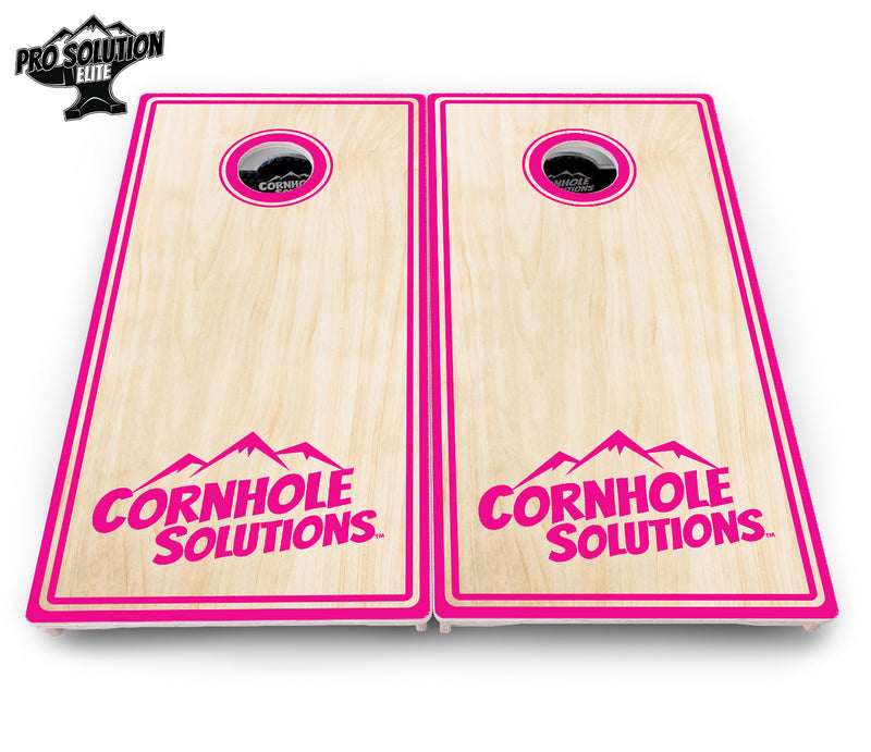 Pro Solution Elite - Pinstripe CS Logo Design Options - Professional Tournament Cornhole Boards 3/4" Baltic Birch - Zero Bounce Zero Movement Vertical Interlocking Braces for Extra Weight & Stability +Double Thick Legs +Airmail Blocker