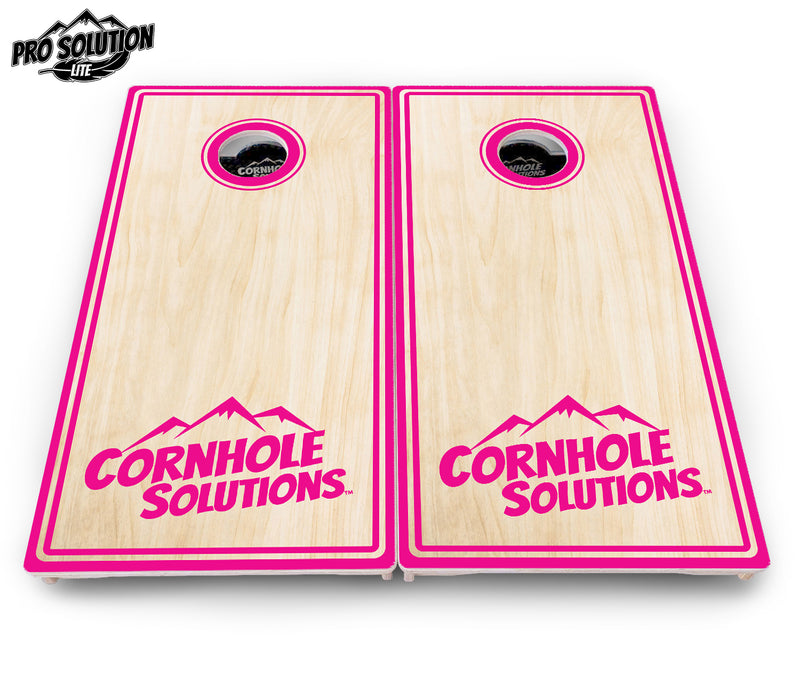 Pro Solution Lite - Pinstripe CS Logo Design Options - Professional Tournament Cornhole Boards 3/4" Baltic Birch - Zero Bounce Zero Movement Vertical Interlocking Braces for Extra Weight & Stability +Double Thick Legs +Airmail Blocker