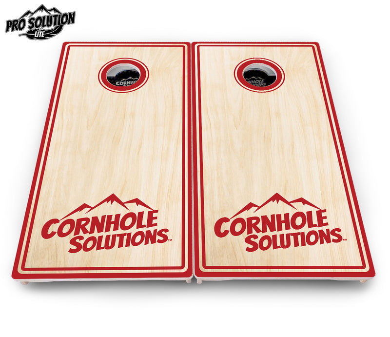 Pro Solution Lite - Pinstripe CS Logo Design Options - Professional Tournament Cornhole Boards 3/4" Baltic Birch - Zero Bounce Zero Movement Vertical Interlocking Braces for Extra Weight & Stability +Double Thick Legs +Airmail Blocker