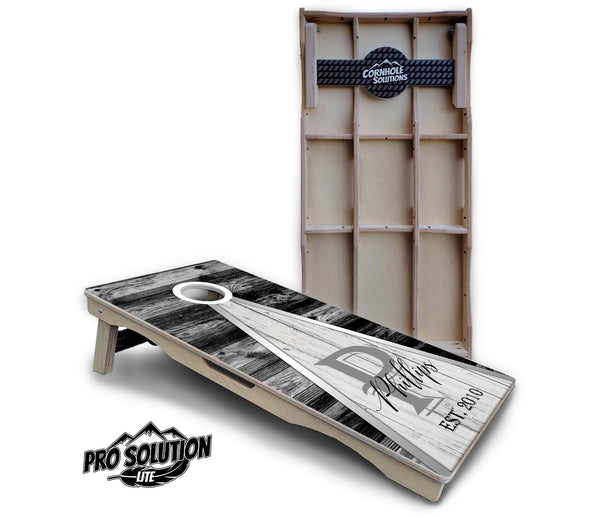 Pro Solution Lite - Wedding Triangle - Professional Tournament Cornhole Boards 3/4" Baltic Birch - Zero Bounce Zero Movement Vertical Interlocking Braces for Extra Weight & Stability +Double Thick Legs +Airmail Blocker