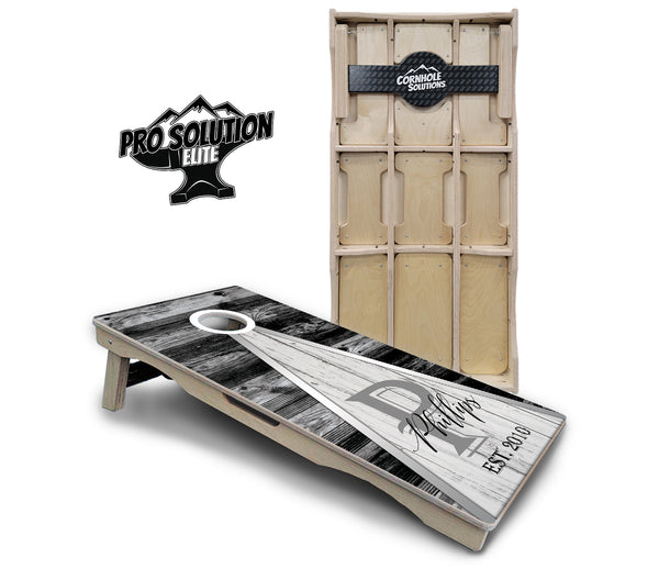 Pro Solution Elite - Wedding Triangle - Professional Tournament Cornhole Boards 3/4" Baltic Birch - Zero Bounce Zero Movement Vertical Interlocking Braces for Extra Weight & Stability +Double Thick Legs +Airmail Blocker