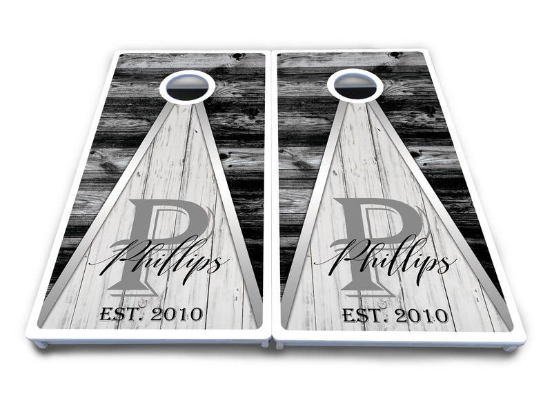 Waterproof - Wedding Triangle - All Weather Boards "Outdoor Solution" 18mm(3/4")Direct UV Printed - Regulation 2' by 4' Cornhole Boards (Set of 2 Boards) Double Thick Legs, with Leg Brace & Dual Support Braces!