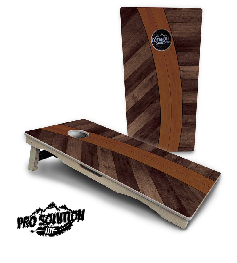 Pro Solution Elite - Curved Wood Design - Professional Tournament Cornhole Boards 3/4" Baltic Birch - Zero Bounce Zero Movement Vertical Interlocking Braces for Extra Weight & Stability +Double Thick Legs +Airmail Blocker