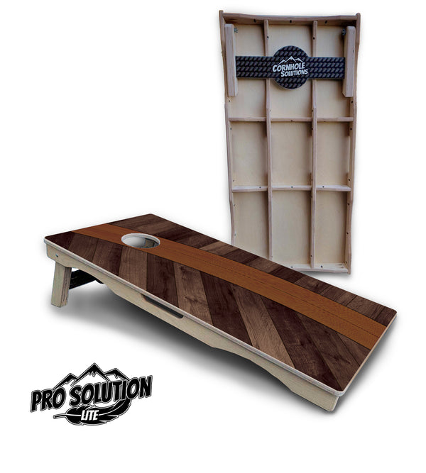 Pro Solution Lite - Curved Wood Design - Professional Tournament Cornhole Boards 3/4" Baltic Birch - Zero Bounce Zero Movement Vertical Interlocking Braces for Extra Weight & Stability +Double Thick Legs +Airmail Blocker