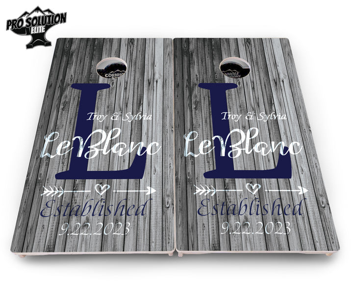 Grey Slat Wood Cornhole Boards - Pro Solution Elite Series