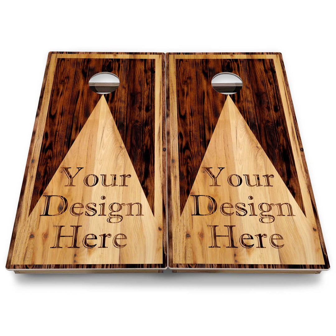 Custom Wooden Triangle Cornhole Boards - Backyard Series
