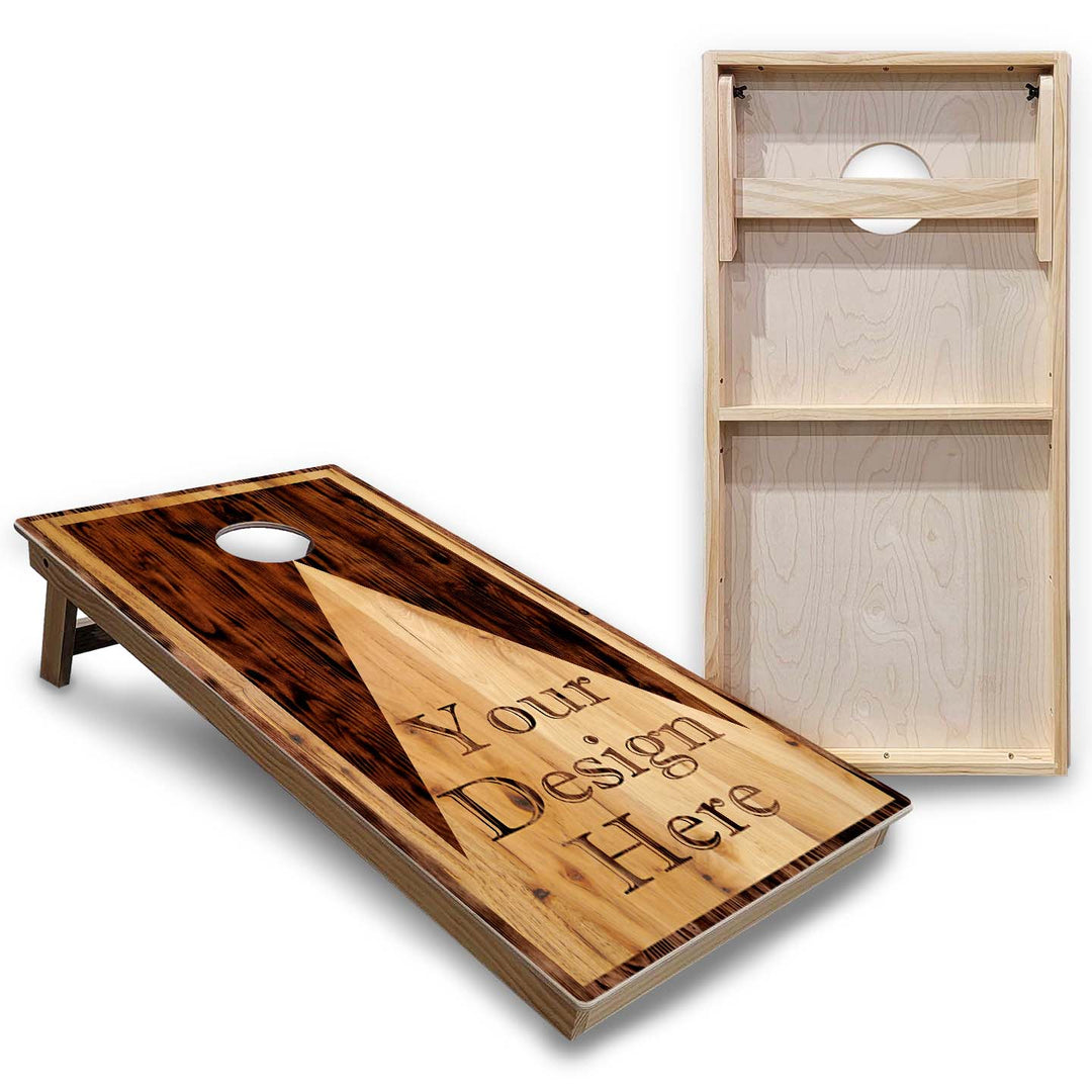 Custom Wooden Triangle Cornhole Boards - Backyard Series
