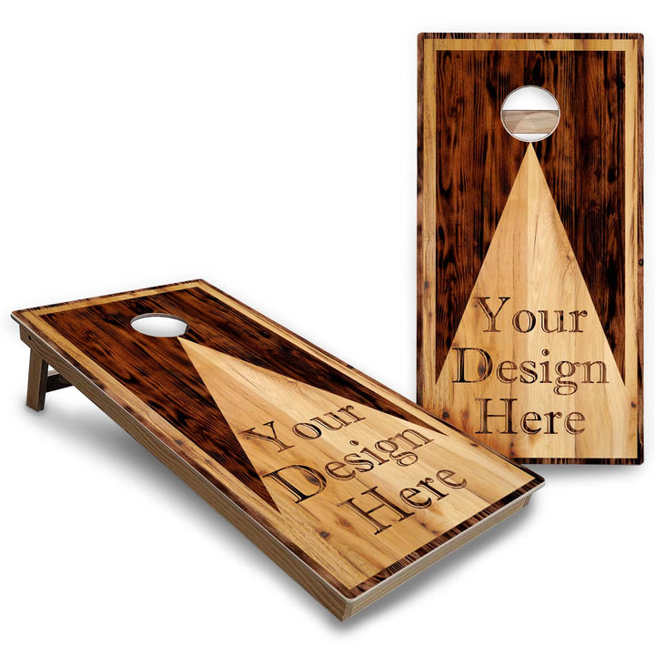 Custom Wooden Triangle Cornhole Boards - Backyard Series