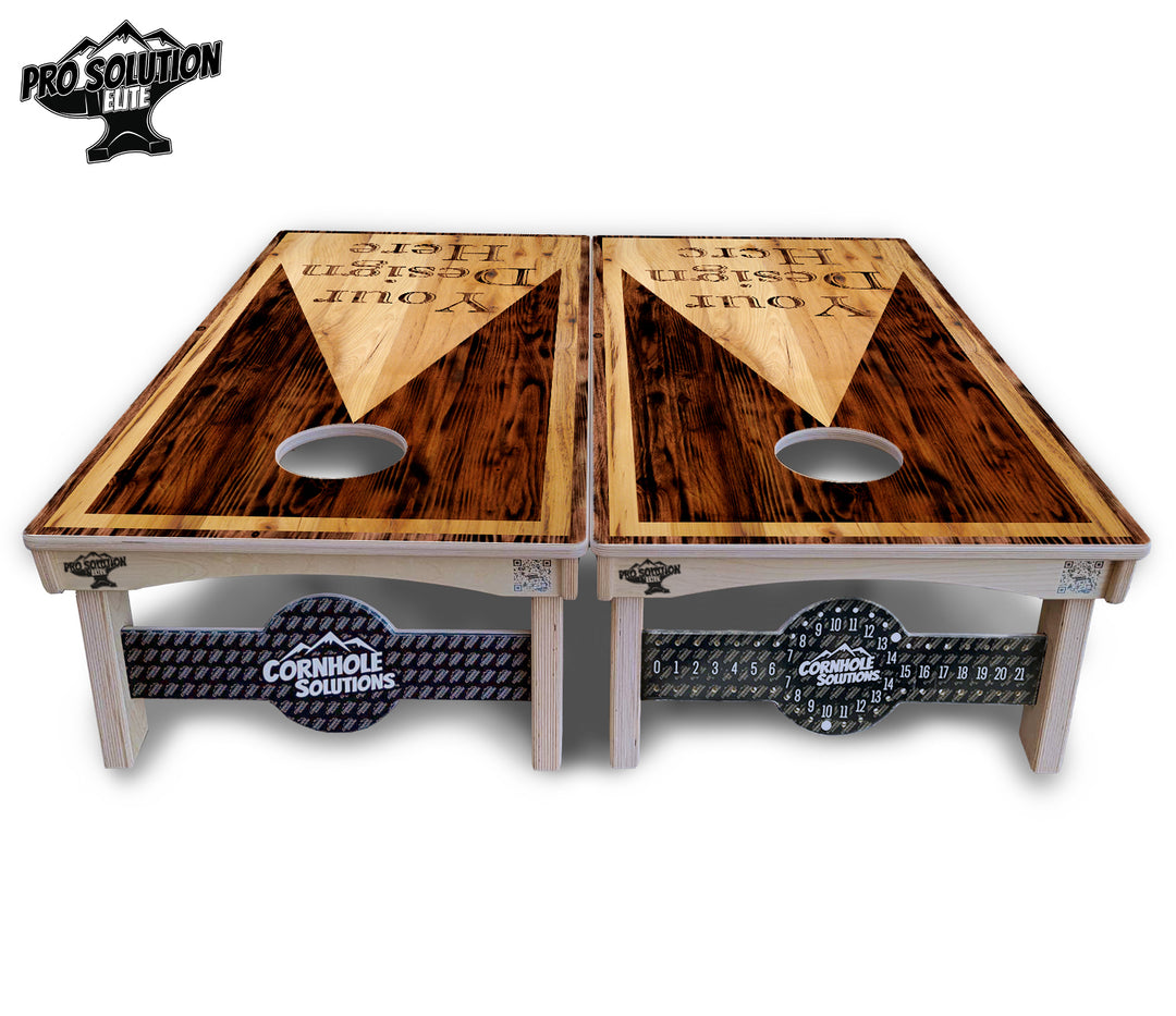 Custom Wooden Triangle Cornhole Boards - Pro Solution Elite Series