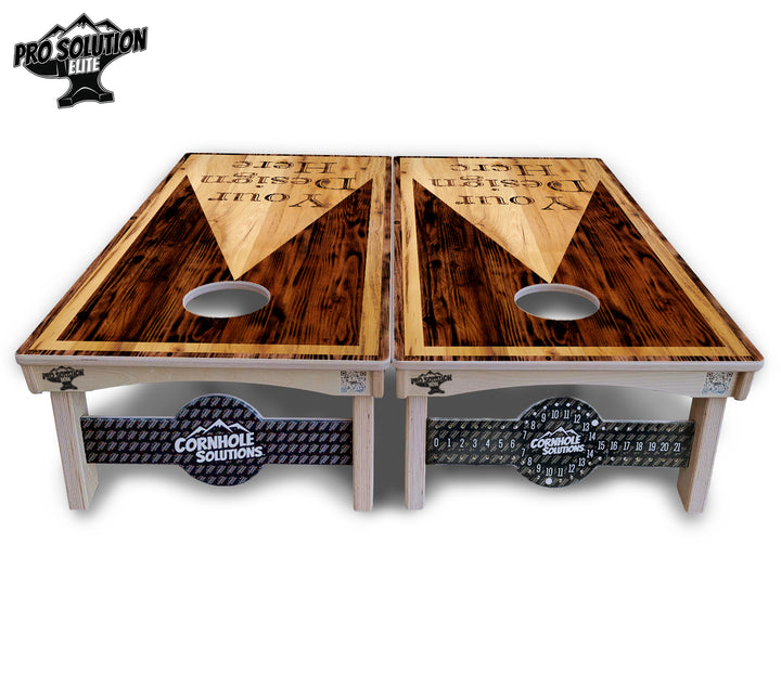 Custom Wooden Triangle Cornhole Boards - Pro Solution Elite Series