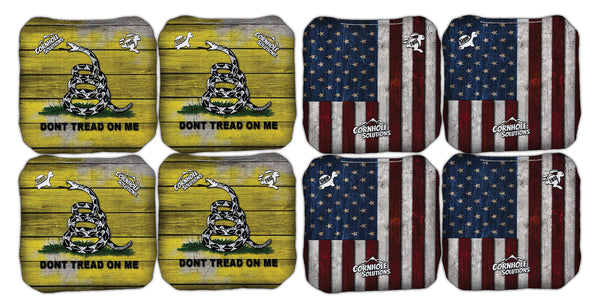 Pro Style Regulation 6x6 - Rec Cornhole Bags - DTOM & Flag Bags - Speed 4 & 7 (Set of 4 or 8 Bags)