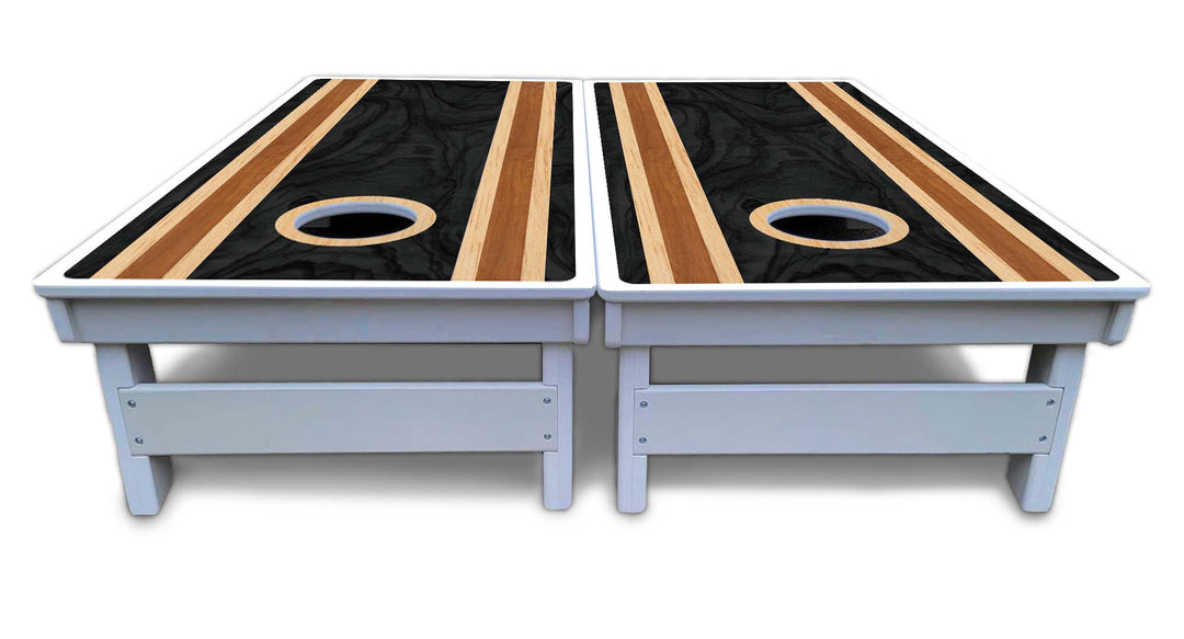 Dark Wood Cornhole Boards - All Weather Series