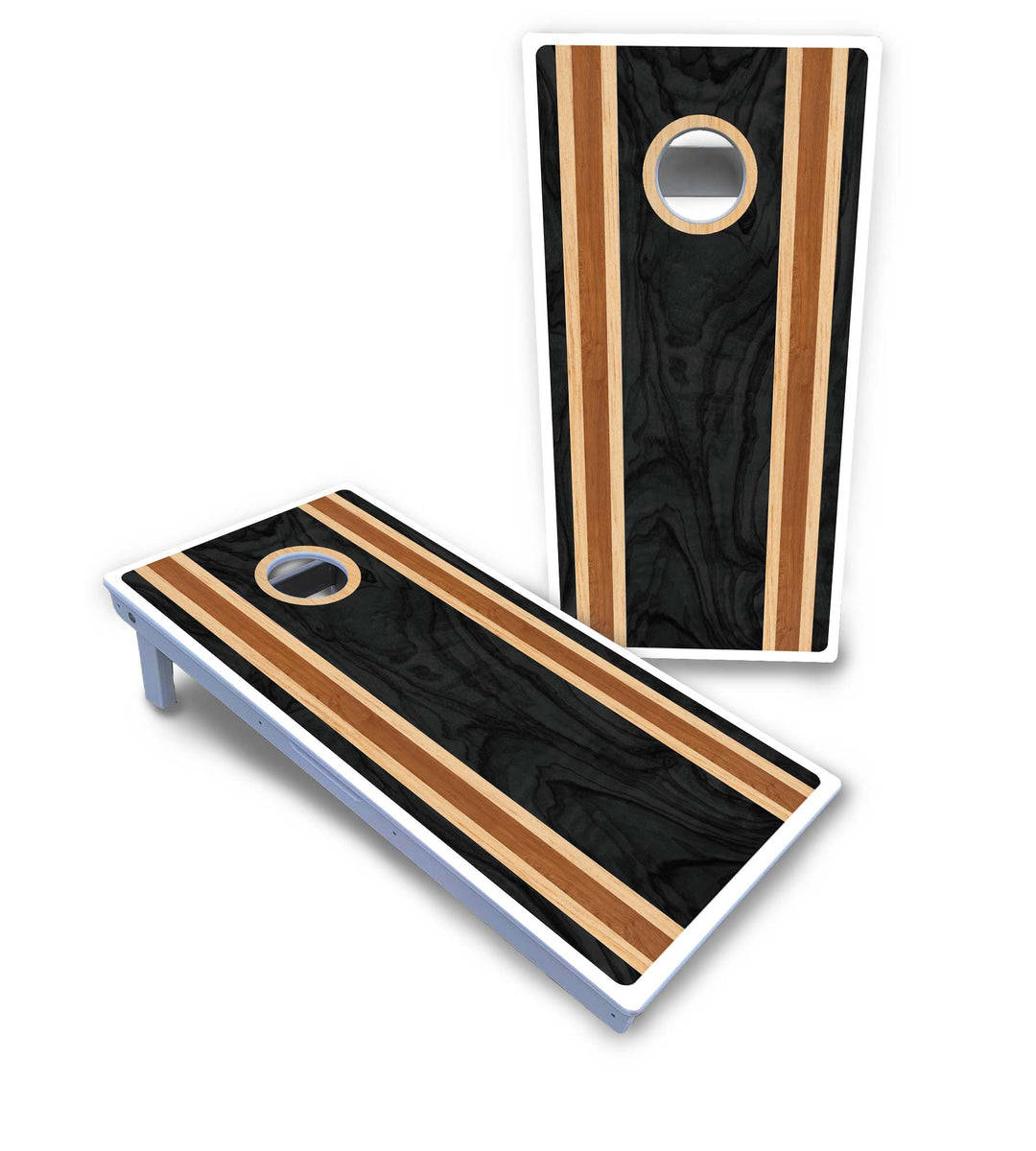 Dark Wood Cornhole Boards - All Weather Series