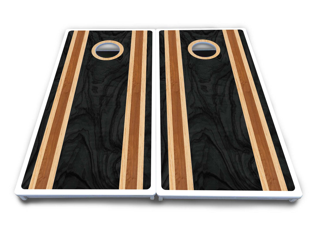 Dark Wood Cornhole Boards - All Weather Series