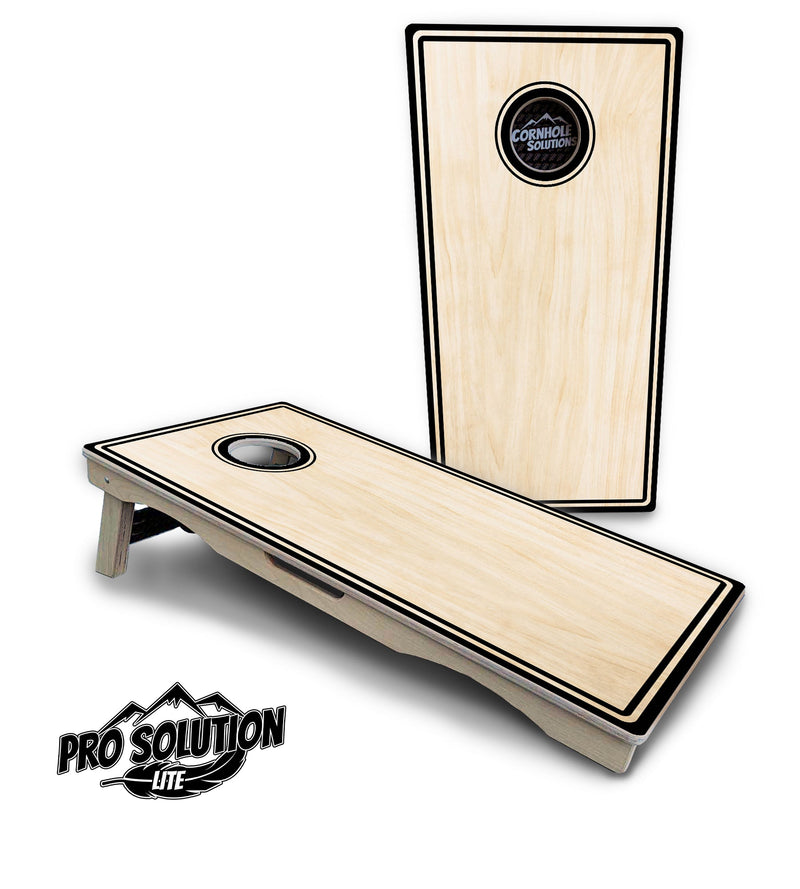 Pro Solution Elite - Pinstripe Design Options - Professional Tournament Cornhole Boards 3/4" Baltic Birch - Zero Bounce Zero Movement Vertical Interlocking Braces for Extra Weight & Stability +Double Thick Legs +Airmail Blocker