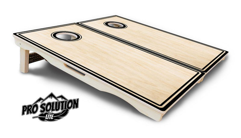 Pro Solution Elite - Pinstripe Design Options - Professional Tournament Cornhole Boards 3/4" Baltic Birch - Zero Bounce Zero Movement Vertical Interlocking Braces for Extra Weight & Stability +Double Thick Legs +Airmail Blocker