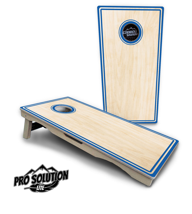 Pro Solution Lite - Pinstripe Design Options - Professional Tournament Cornhole Boards 3/4" Baltic Birch - Zero Bounce Zero Movement Vertical Interlocking Braces for Extra Weight & Stability +Double Thick Legs +Airmail Blocker