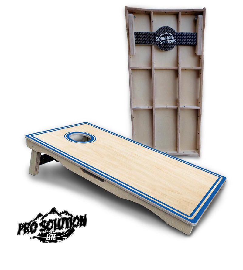 Pro Solution Elite - Pinstripe Design Options - Professional Tournament Cornhole Boards 3/4" Baltic Birch - Zero Bounce Zero Movement Vertical Interlocking Braces for Extra Weight & Stability +Double Thick Legs +Airmail Blocker