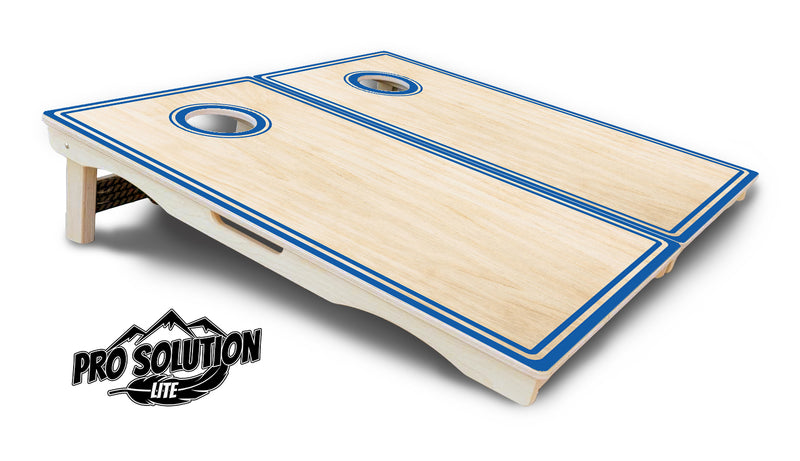 Pro Solution Lite - Pinstripe Design Options - Professional Tournament Cornhole Boards 3/4" Baltic Birch - Zero Bounce Zero Movement Vertical Interlocking Braces for Extra Weight & Stability +Double Thick Legs +Airmail Blocker