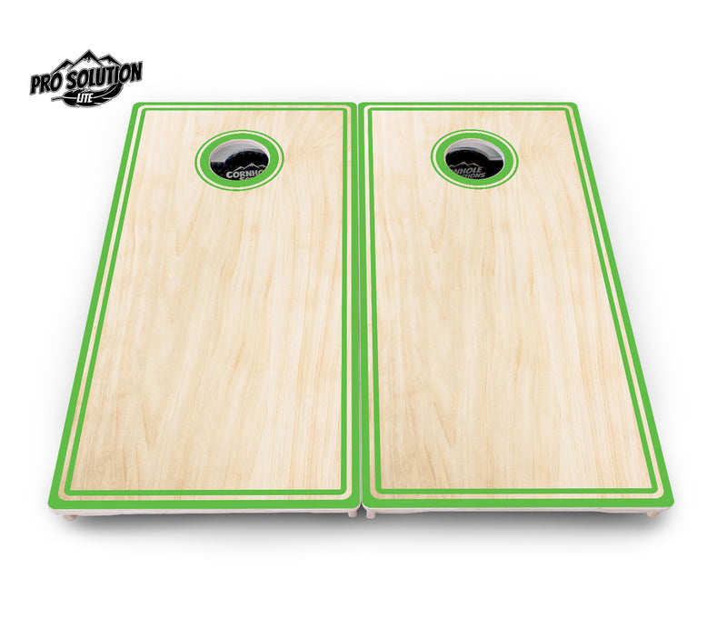 Pro Solution Lite - Pinstripe Design Options - Professional Tournament Cornhole Boards 3/4" Baltic Birch - Zero Bounce Zero Movement Vertical Interlocking Braces for Extra Weight & Stability +Double Thick Legs +Airmail Blocker