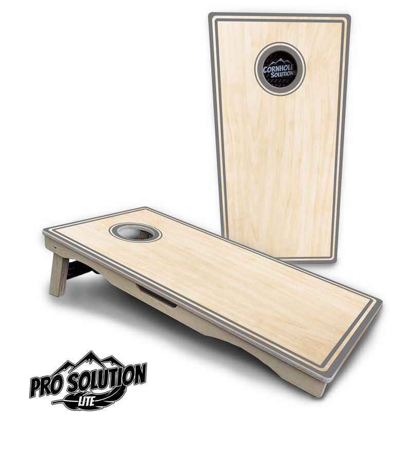 Pro Solution Lite - Pinstripe Design Options - Professional Tournament Cornhole Boards 3/4" Baltic Birch - Zero Bounce Zero Movement Vertical Interlocking Braces for Extra Weight & Stability +Double Thick Legs +Airmail Blocker