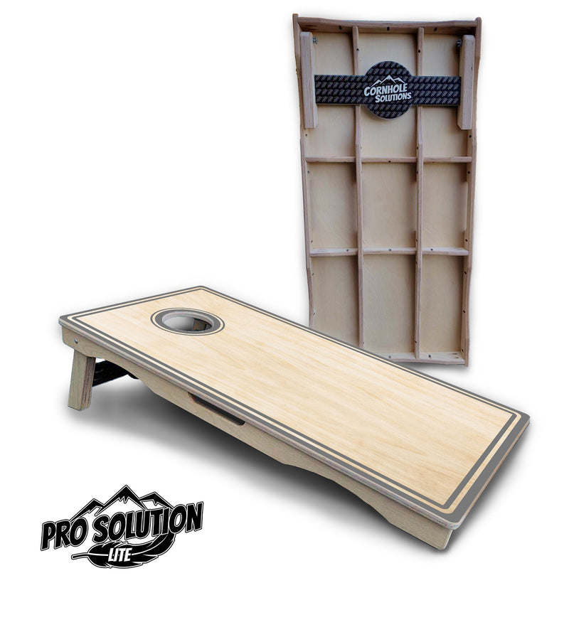 Pro Solution Elite - Pinstripe Design Options - Professional Tournament Cornhole Boards 3/4" Baltic Birch - Zero Bounce Zero Movement Vertical Interlocking Braces for Extra Weight & Stability +Double Thick Legs +Airmail Blocker