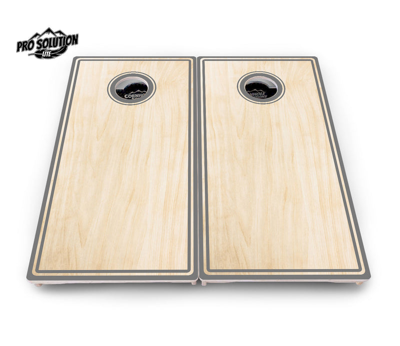 Pro Solution Elite - Pinstripe Design Options - Professional Tournament Cornhole Boards 3/4" Baltic Birch - Zero Bounce Zero Movement Vertical Interlocking Braces for Extra Weight & Stability +Double Thick Legs +Airmail Blocker