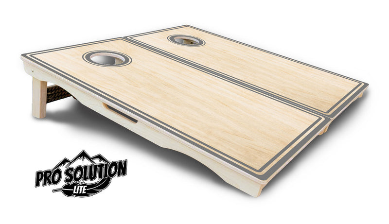 Pro Solution Elite - Pinstripe Design Options - Professional Tournament Cornhole Boards 3/4" Baltic Birch - Zero Bounce Zero Movement Vertical Interlocking Braces for Extra Weight & Stability +Double Thick Legs +Airmail Blocker