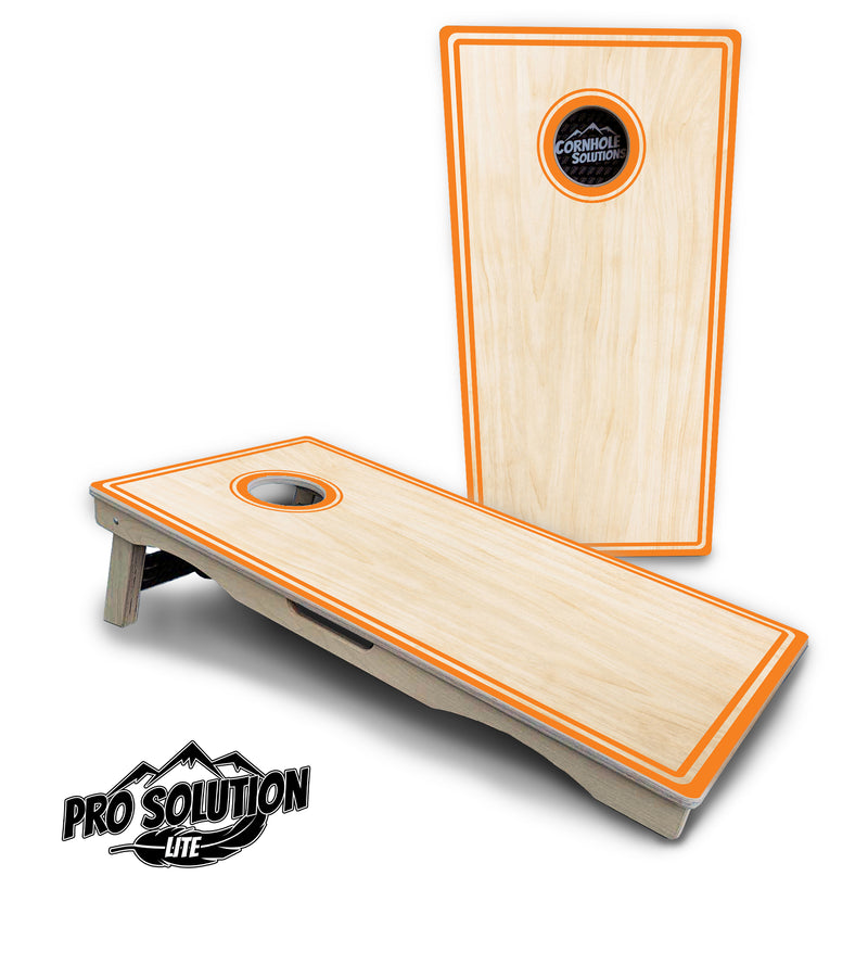 Pro Solution Lite - Pinstripe Design Options - Professional Tournament Cornhole Boards 3/4" Baltic Birch - Zero Bounce Zero Movement Vertical Interlocking Braces for Extra Weight & Stability +Double Thick Legs +Airmail Blocker