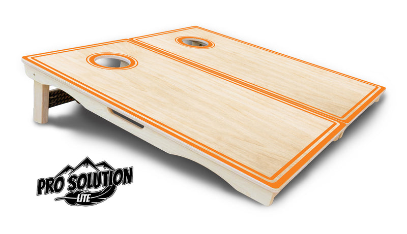 Pro Solution Lite - Pinstripe Design Options - Professional Tournament Cornhole Boards 3/4" Baltic Birch - Zero Bounce Zero Movement Vertical Interlocking Braces for Extra Weight & Stability +Double Thick Legs +Airmail Blocker