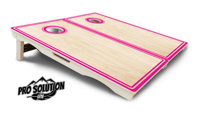 Pro Solution Elite - Pinstripe Design Options - Professional Tournament Cornhole Boards 3/4" Baltic Birch - Zero Bounce Zero Movement Vertical Interlocking Braces for Extra Weight & Stability +Double Thick Legs +Airmail Blocker