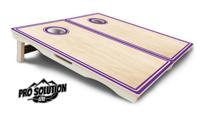 Pro Solution Elite - Pinstripe Design Options - Professional Tournament Cornhole Boards 3/4" Baltic Birch - Zero Bounce Zero Movement Vertical Interlocking Braces for Extra Weight & Stability +Double Thick Legs +Airmail Blocker