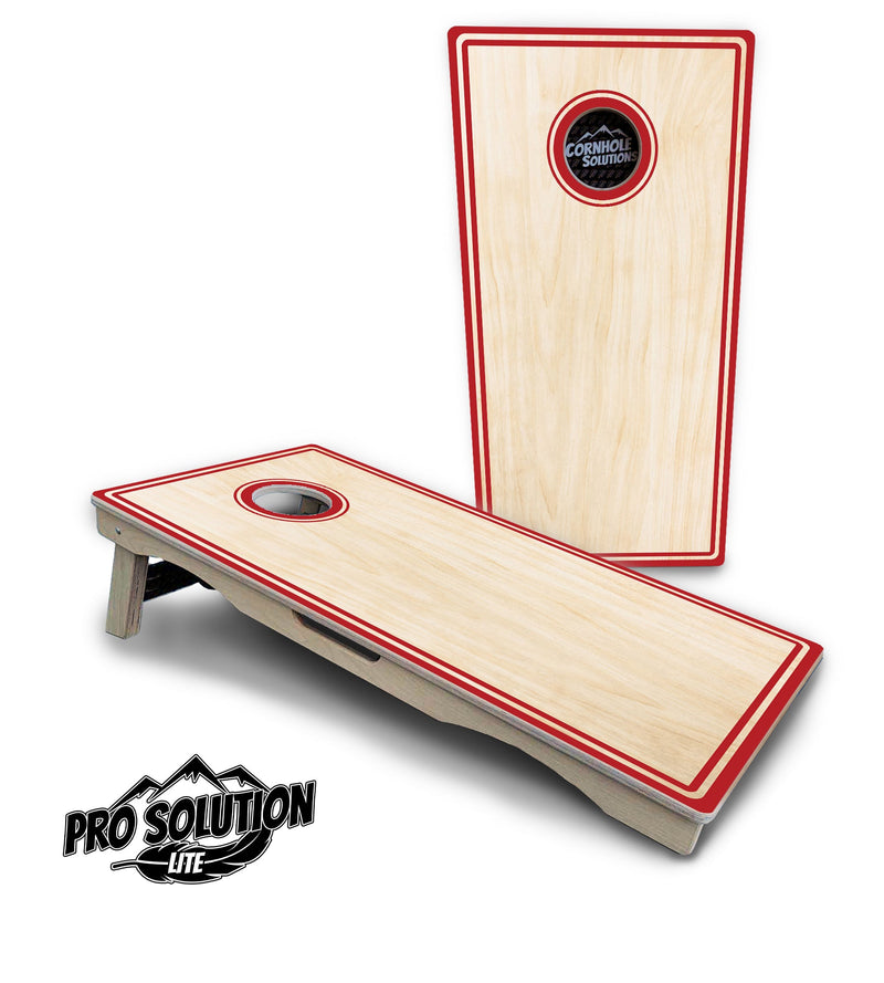 Pro Solution Elite - Pinstripe Design Options - Professional Tournament Cornhole Boards 3/4" Baltic Birch - Zero Bounce Zero Movement Vertical Interlocking Braces for Extra Weight & Stability +Double Thick Legs +Airmail Blocker