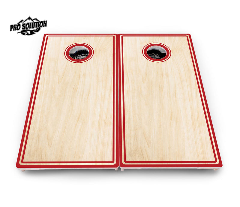 Pro Solution Elite - Pinstripe Design Options - Professional Tournament Cornhole Boards 3/4" Baltic Birch - Zero Bounce Zero Movement Vertical Interlocking Braces for Extra Weight & Stability +Double Thick Legs +Airmail Blocker