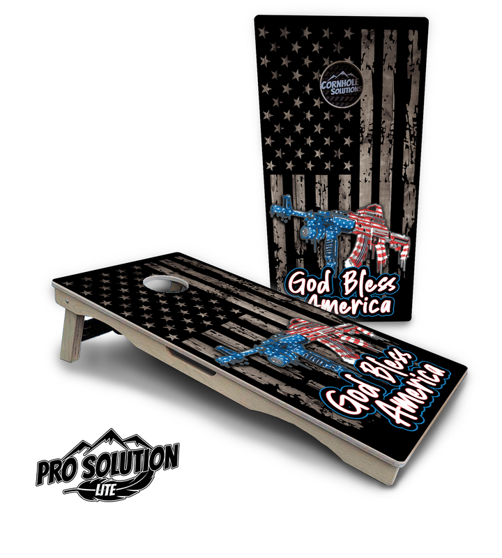 God Bless America Cornhole Boards - Pro Solution Lite Series
