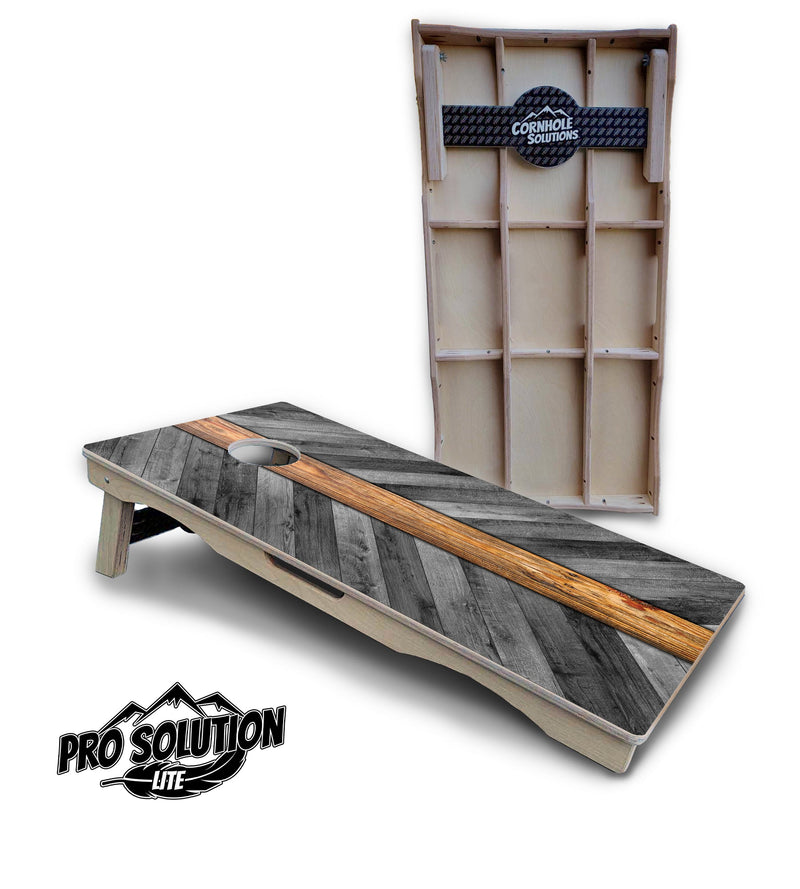 Pro Solution Elite - Herringbone Plank - Professional Tournament Cornhole Boards 3/4" Baltic Birch - Zero Bounce Zero Movement Vertical Interlocking Braces for Extra Weight & Stability +Double Thick Legs +Airmail Blocker