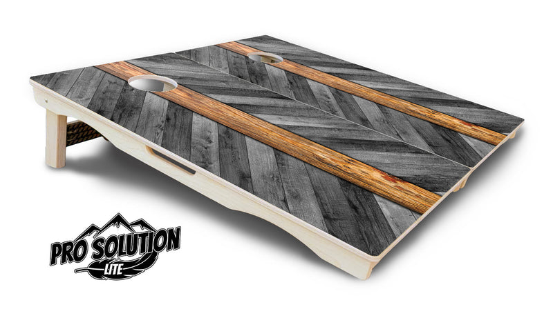 Pro Solution Elite - Herringbone Plank - Professional Tournament Cornhole Boards 3/4" Baltic Birch - Zero Bounce Zero Movement Vertical Interlocking Braces for Extra Weight & Stability +Double Thick Legs +Airmail Blocker