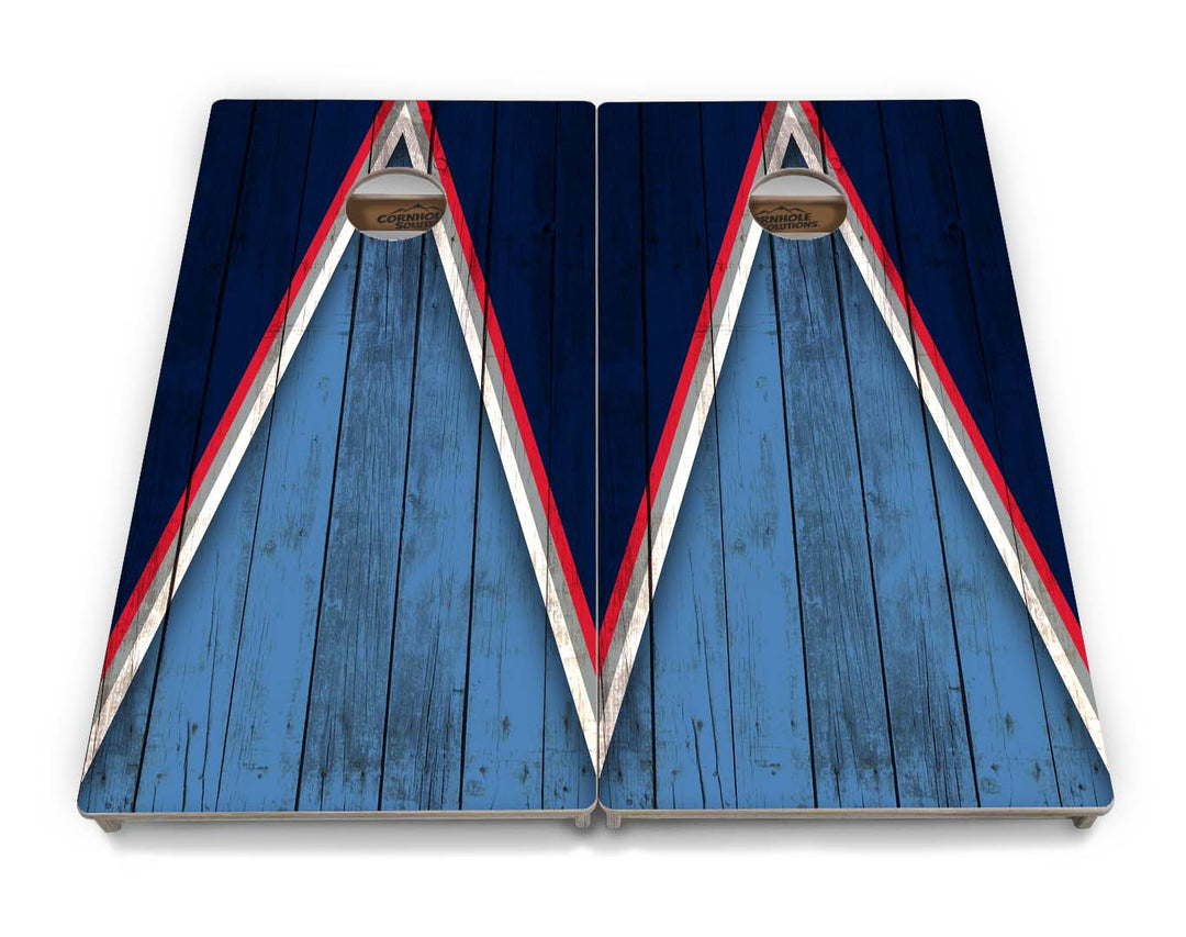 Team Color Triangle Cornhole Boards - Professional Tournament Series