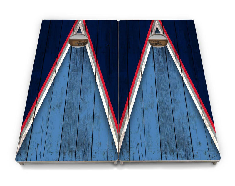 Tournament Boards - Triangle Designs - Professional Tournament 2'x4' Regulation Cornhole Set - 3/4″ Baltic Birch - UV Direct Print + UV Clear Coat