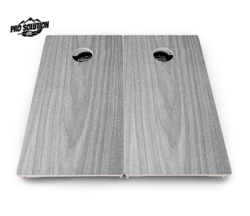 Pro Solution Elite - Light Grey - Professional Tournament Cornhole Boards 3/4" Baltic Birch - Zero Bounce Zero Movement Vertical Interlocking Braces for Extra Weight & Stability +Double Thick Legs +Airmail Blocker