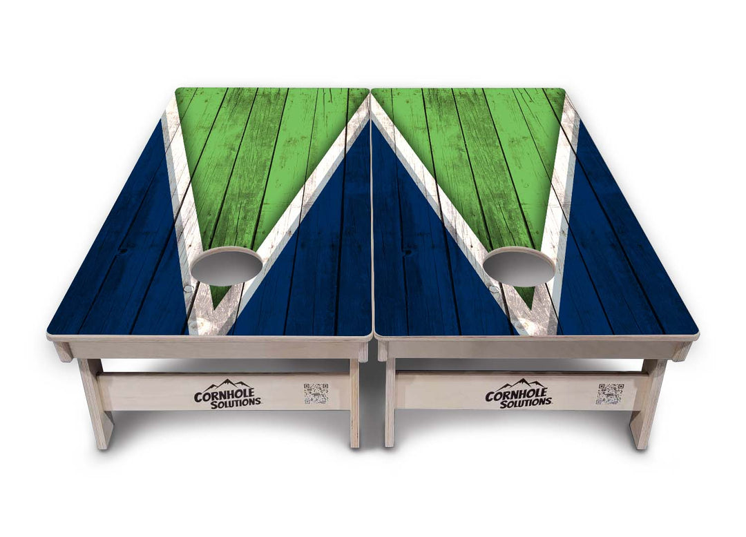 Team Color Triangle Cornhole Boards - Professional Tournament Series