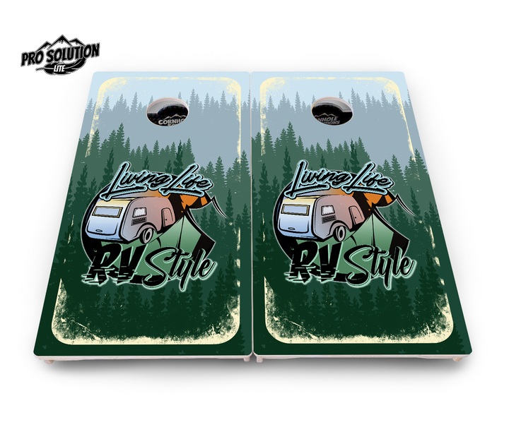 Living Life RV Style Cornhole Boards - Pro Solution Lite Series