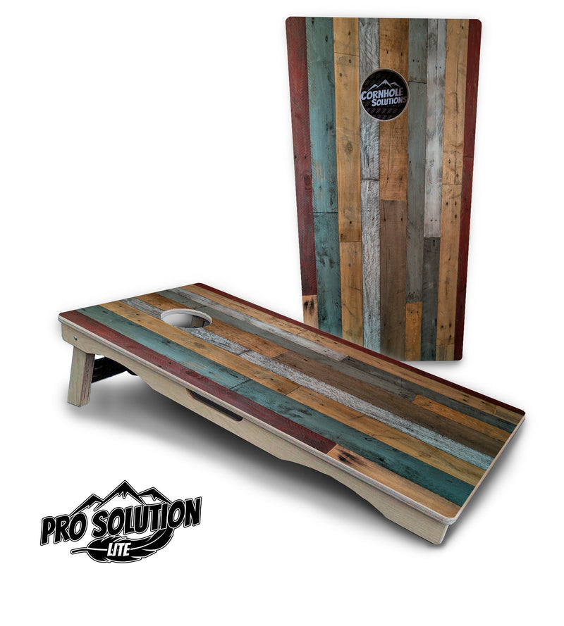 Pro Solution Elite - Metallic Wood Planks - Professional Tournament Cornhole Boards 3/4" Baltic Birch - Zero Bounce Zero Movement Vertical Interlocking Braces for Extra Weight & Stability +Double Thick Legs +Airmail Blocker