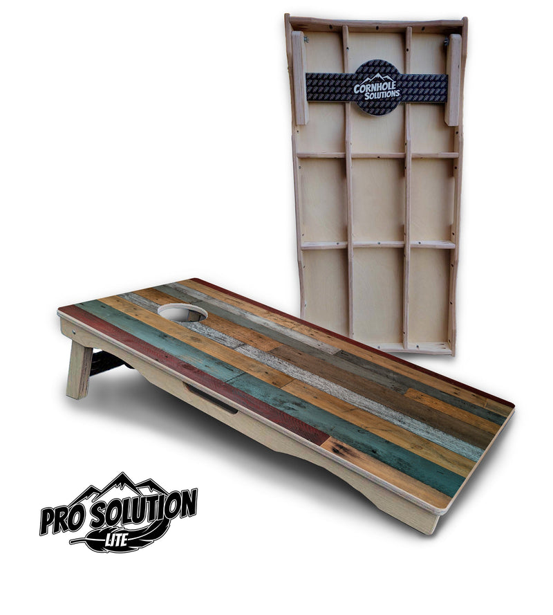 Pro Solution Elite - Metallic Wood Planks - Professional Tournament Cornhole Boards 3/4" Baltic Birch - Zero Bounce Zero Movement Vertical Interlocking Braces for Extra Weight & Stability +Double Thick Legs +Airmail Blocker